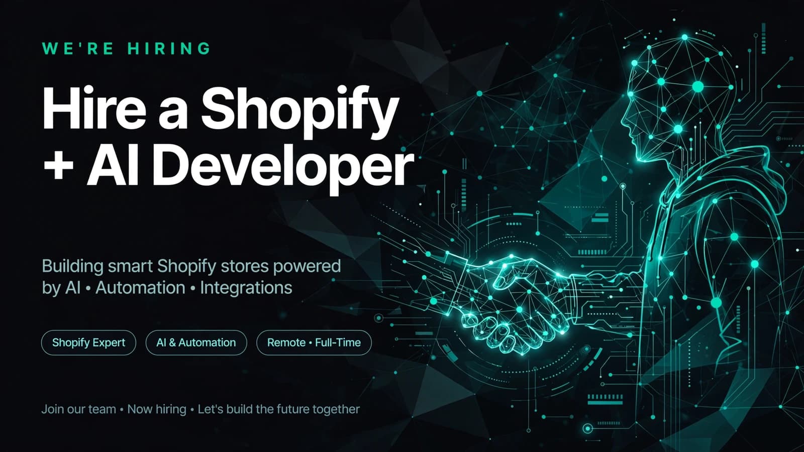 Hiring a Shopify and AI developer cover illustration