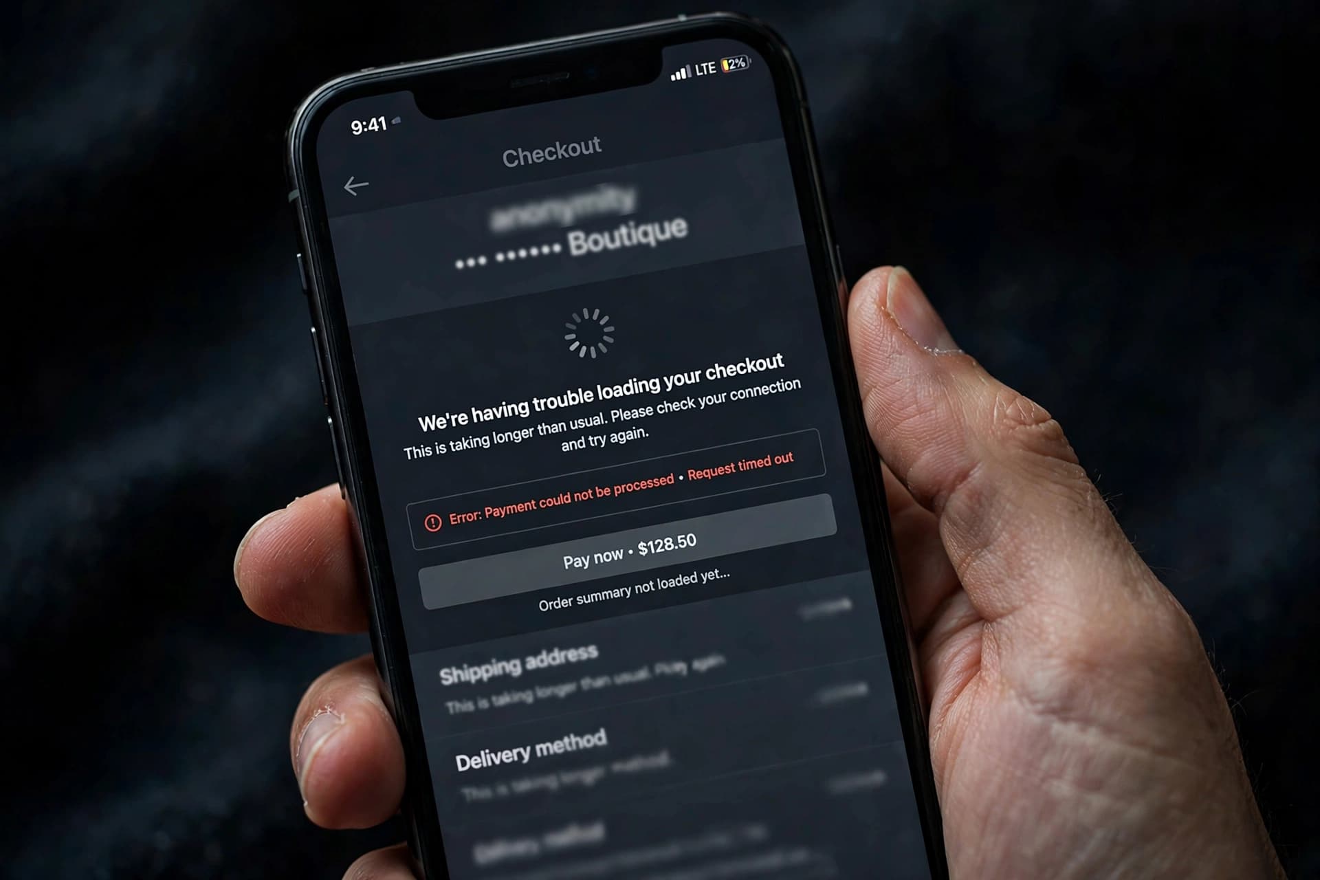 Shopify store rescue concept — checkout and mobile speed issues being fixed