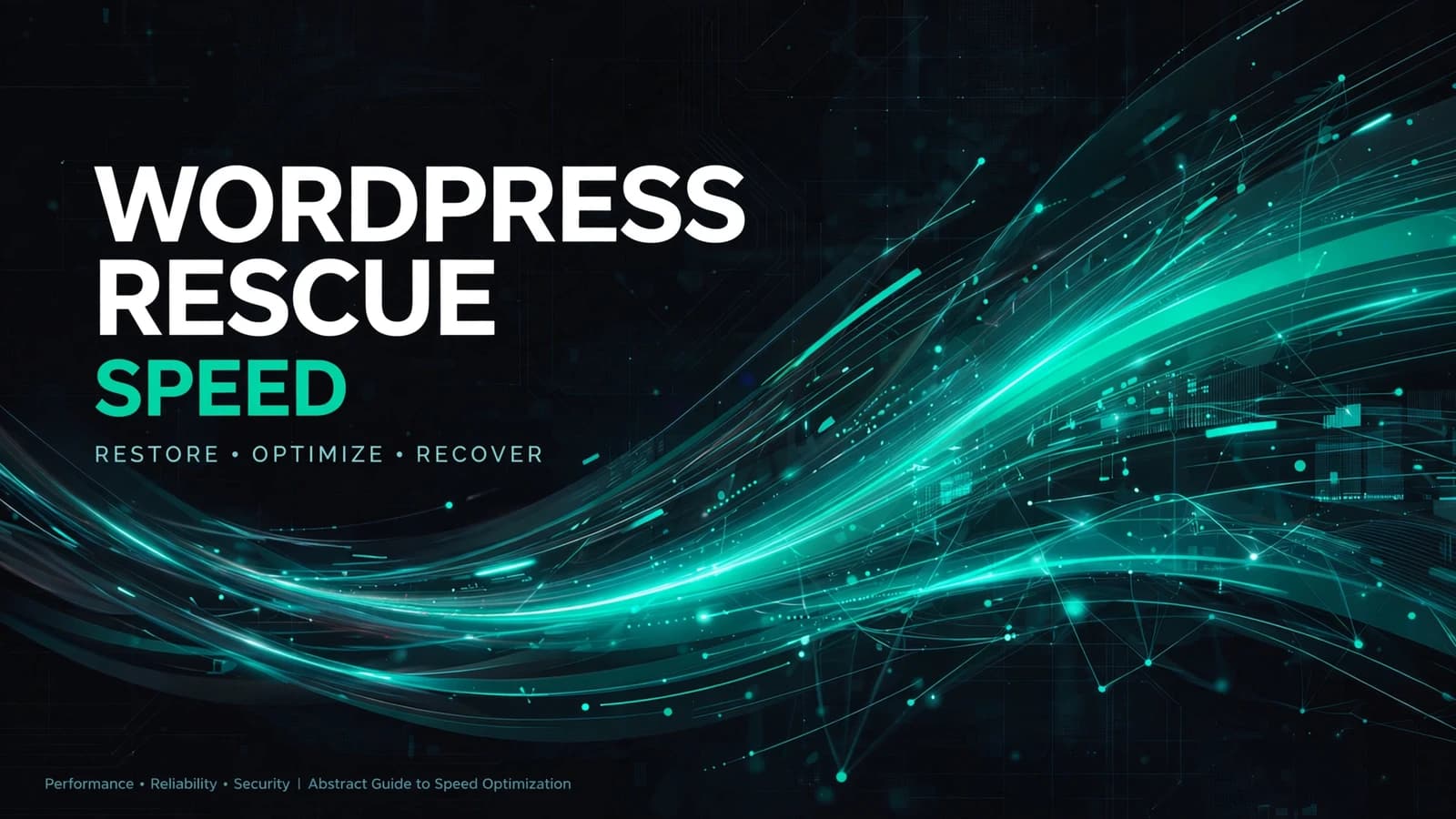 WordPress rescue and speed optimization cover illustration