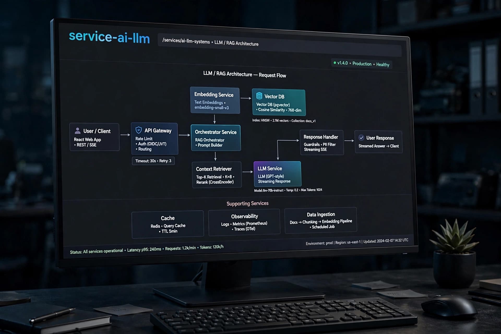 AI and LLM systems architecture for ecommerce product features